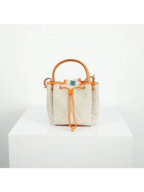 Burberry Canvas TB Drawstring Bucket Bag